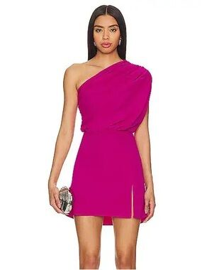 Amanda Uprichard One-Shoulder Fuchsia Mini Dress